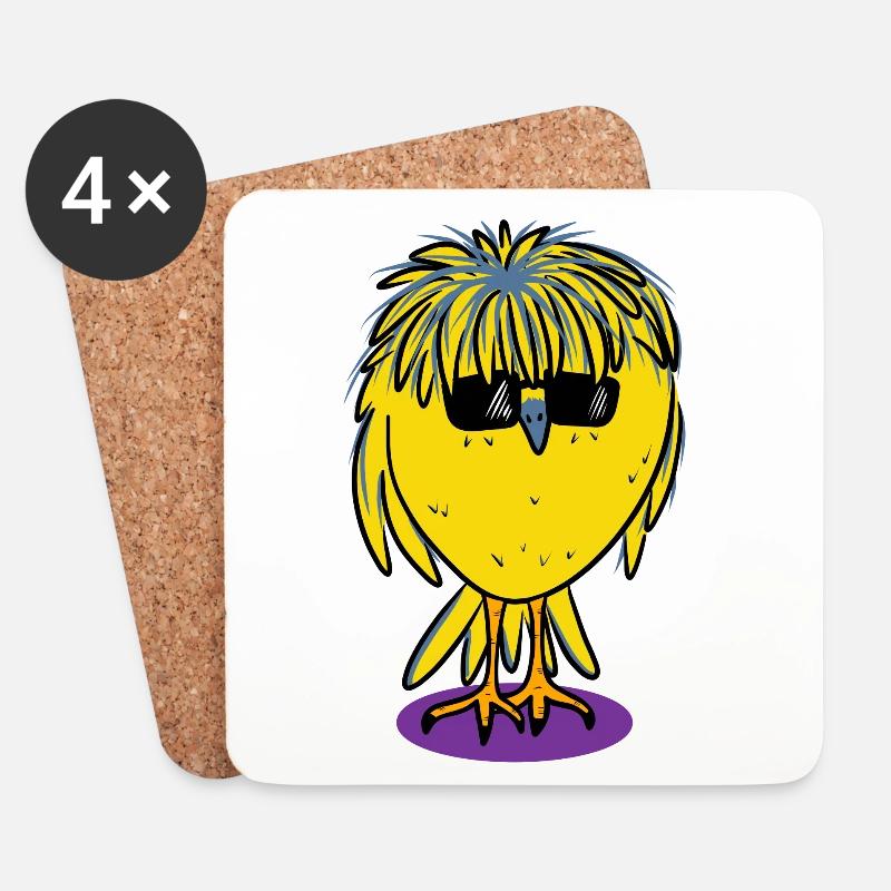 "B" Bird - Coasters (set of 4) - white