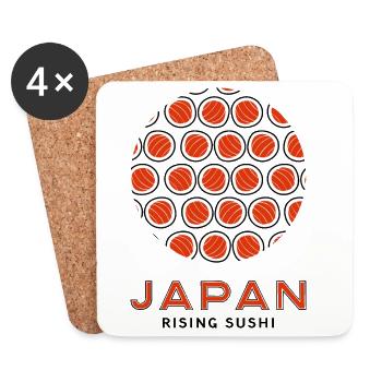 Sushi levant - Dessous de verre (lot de 4) - blanc - Devant