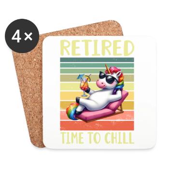 Retirement Pensioner Pensioner - Coasters (set of 4) - white - Front
