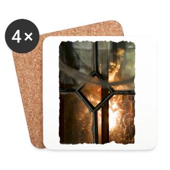 Enfants mansardés - Dessous de verre (lot de 4) - blanc - Devant