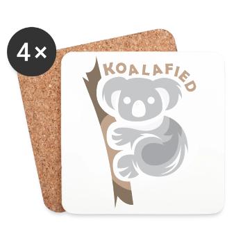 koala lustige Sprüche comic koalafied Symbol Logo - Untersetzer (4er-Set) - Weiß - Vorne