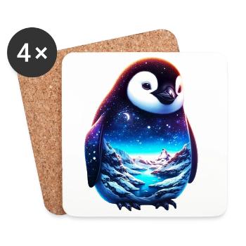 Pinguin - Untersetzer (4er-Set) - Weiß - Vorne