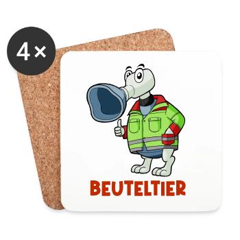 Marsupial - Emergency Medicine & Anesthesia Buddy - Coasters (set of 4) - white - Front