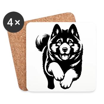 American Akita - Coasters (set of 4) - white - Front
