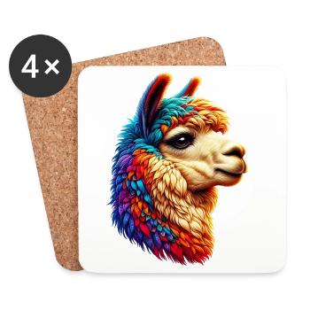 Alpaca - Coasters (set of 4) - white - Front