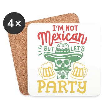 Cinco de Mayo Party Kein Mexikaner - Untersetzer (4er-Set) - Weiß - Vorne