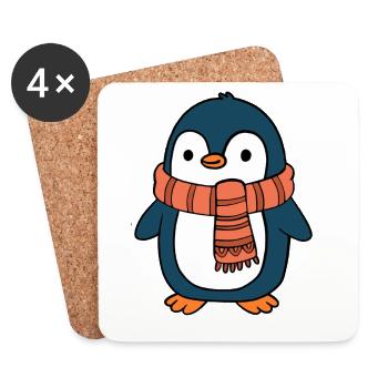 Pingouin - Dessous de verre (lot de 4) - blanc - Devant