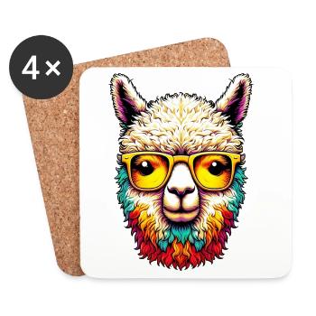 Alpaca - Coasters (set of 4) - white - Front
