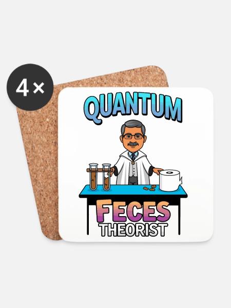 Quanten Fäkalien Theoretiker - Untersetzer (4er-Set) - Weiß