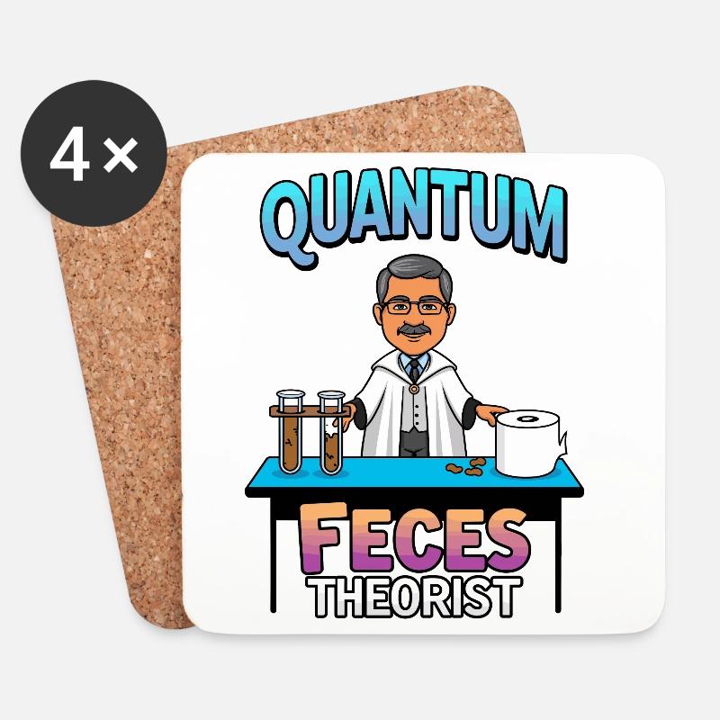 Quanten Fäkalien Theoretiker - Untersetzer (4er-Set) - Weiß