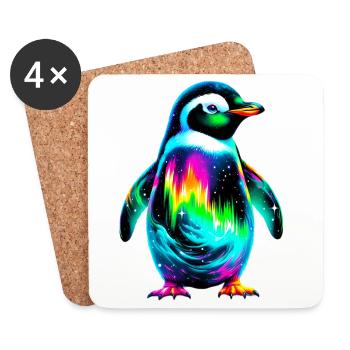 Pingouin - Dessous de verre (lot de 4) - blanc - Devant