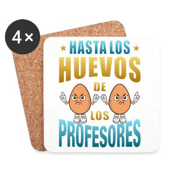 Even the teachers' eggs - Coasters (set of 4) - white - Front