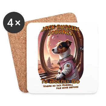 To Boldly Go where no Jack Russell has gone before - Coasters (set of 4) - white - Front
