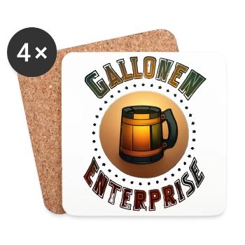 GallonenEnterprise Logo (Gold) - Untersetzer (4er-Set) - Weiß - Vorne