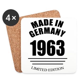 Fabriqué en Allemagne 1963 édition limitée - Dessous de verre (lot de 4) - blanc - Devant