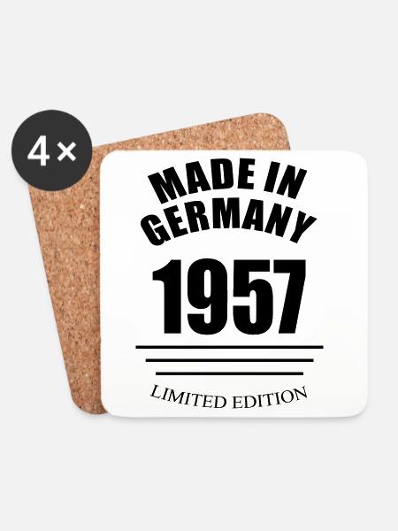 made in germany 1957 limited edition - Untersetzer (4er-Set) - Weiß