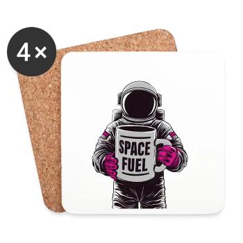 Carburant spatial - Dessous de verre (lot de 4) - blanc - Devant