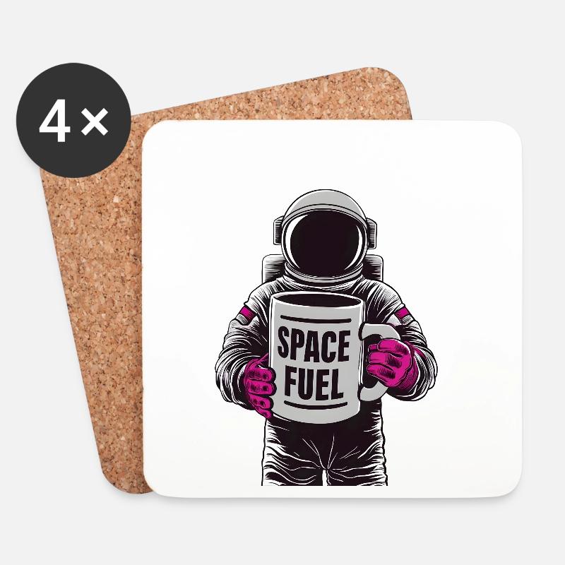 Space Fuel - Untersetzer (4er-Set) - Weiß