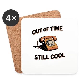 Out of Time, Still Cool - Untersetzer (4er-Set) - Weiß - Vorne