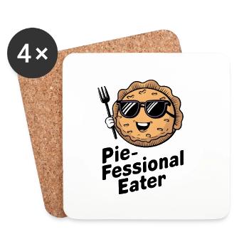 Pie-fessional Eater - Coasters (set of 4) - white - Front