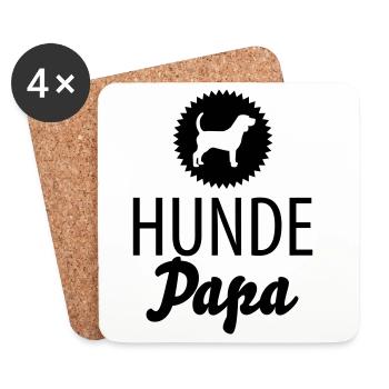 Hunde Papa - Untersetzer (4er-Set) - Weiß - Vorne