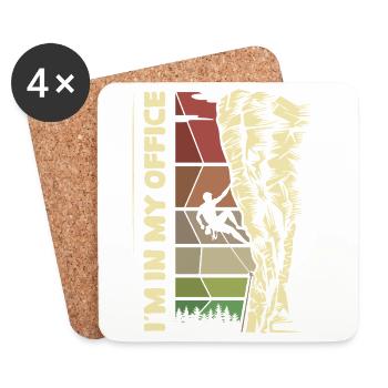 I'm In My Office – Climbers & Outdoor Rocks - Coasters (set of 4) - white - Front