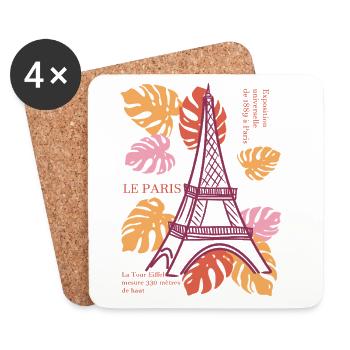 Tour Eiffel - Coasters (set of 4) - white - Front