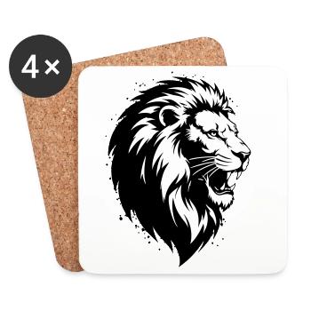 Mad Leon - Coasters (set of 4) - white - Front