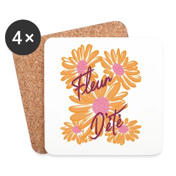 Fleur Déte - Dessous de verre (lot de 4) - blanc - Devant