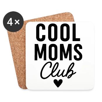 Club des mamans cool - Dessous de verre (lot de 4) - blanc - Devant