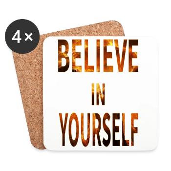 Believe In Yourself - Coasters (set of 4) - white - Front