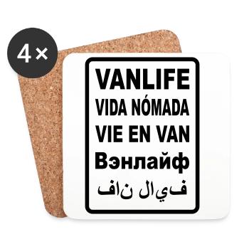 Vanlife International - Coasters (set of 4) - white - Front