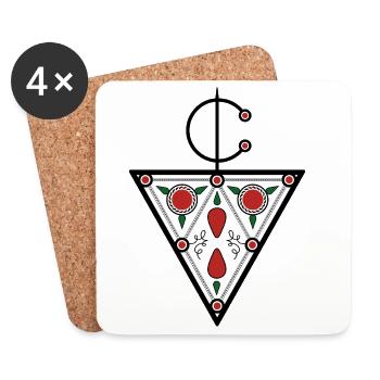 Berber Tazerzit Schild von Helfspawn - Untersetzer (4er-Set) - Weiß - Vorne