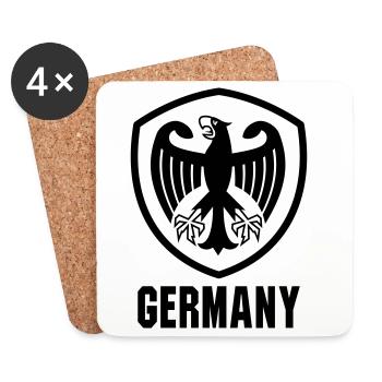Federal Eagle Coat of Arms Germany - Coasters (set of 4) - white - Front