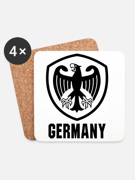 Federal Eagle Coat of Arms Germany - Coasters (set of 4) - white