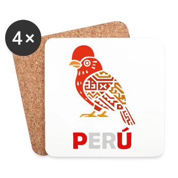 Abird Nacional Peru - Hahn des Felsens - Untersetzer (4er-Set) - Weiß - Vorne