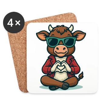 Calf Love Style - Untersetzer (4er-Set) - Weiß - Vorne