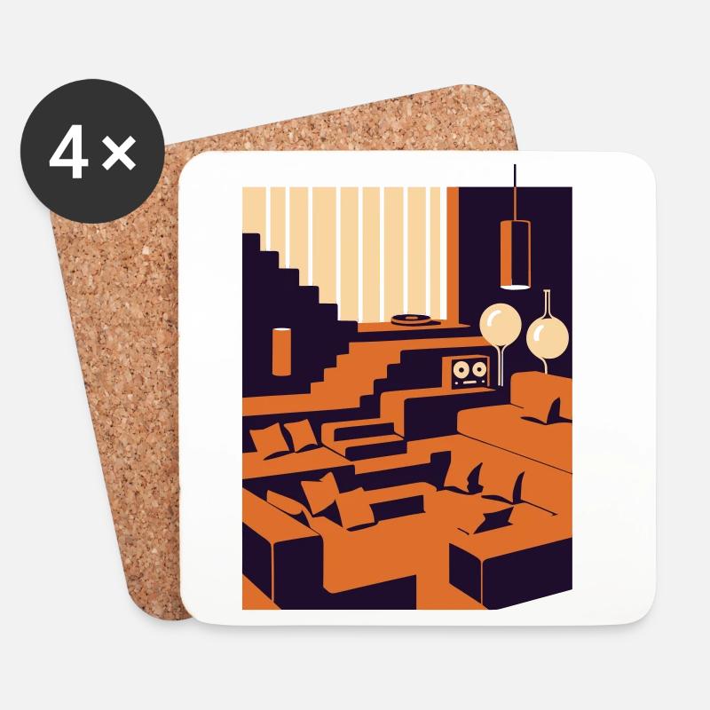Interior Design Traum - Untersetzer (4er-Set) - Weiß