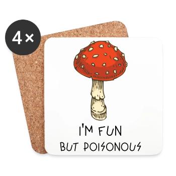 I'm Fun But Poisonous  - Coasters (set of 4) - white - Front