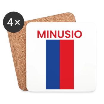 Minusio Souvenir Tessin - Dessous de verre (lot de 4) - blanc - Devant