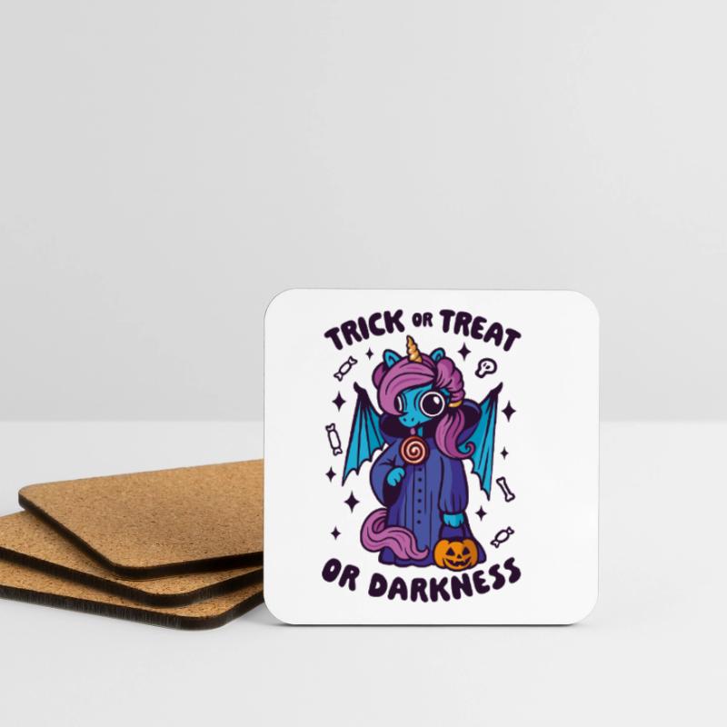 Dark Candy Unicorn - Süßes oder Saures oder Dunkelheit Untersetzer (4er-Set)
