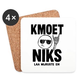 JE N’AI RIEN À FAIRE — LAA MIJRUSTTE EH - Dessous de verre (lot de 4) - blanc - Devant