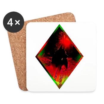 Mystical Husky in Pop Art - Coasters (set of 4) - white - Front