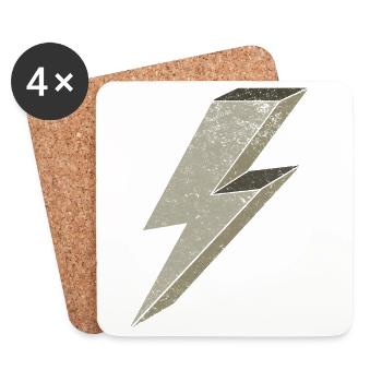 Des designs d'éclairage élégants pour l'énergie 3D - Dessous de verre (lot de 4) - blanc - Devant