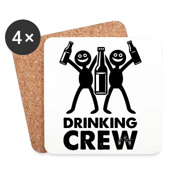 Drinking Crew - Coasters (set of 4) - white - Front