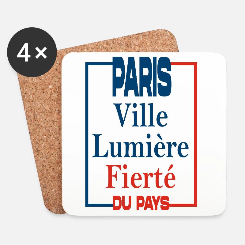 PARIS STADT DES LICHTS - Untersetzer (4er-Set) - Weiß