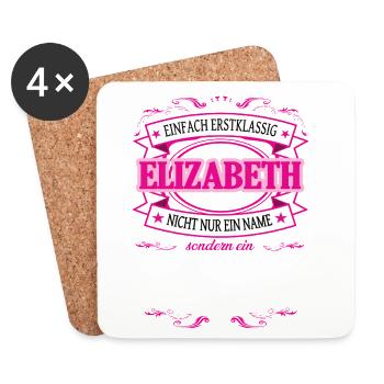 Qualitätsmerkmal Elizabeth einfach Erstklassig - Untersetzer (4er-Set) - Weiß - Vorne