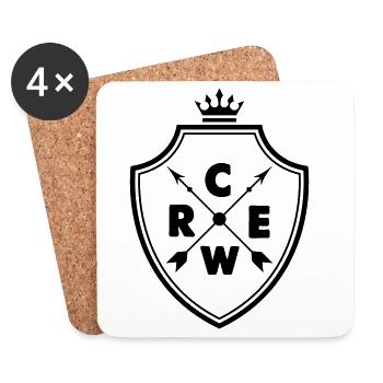 Crew_wappen - Untersetzer (4er-Set) - Weiß - Vorne