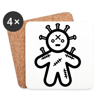Voodoo Doll - Coasters (set of 4) - white - Front
