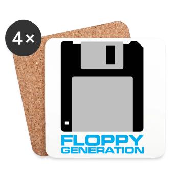 Diskette Generation 3.5 - Untersetzer (4er-Set) - Weiß - Vorne